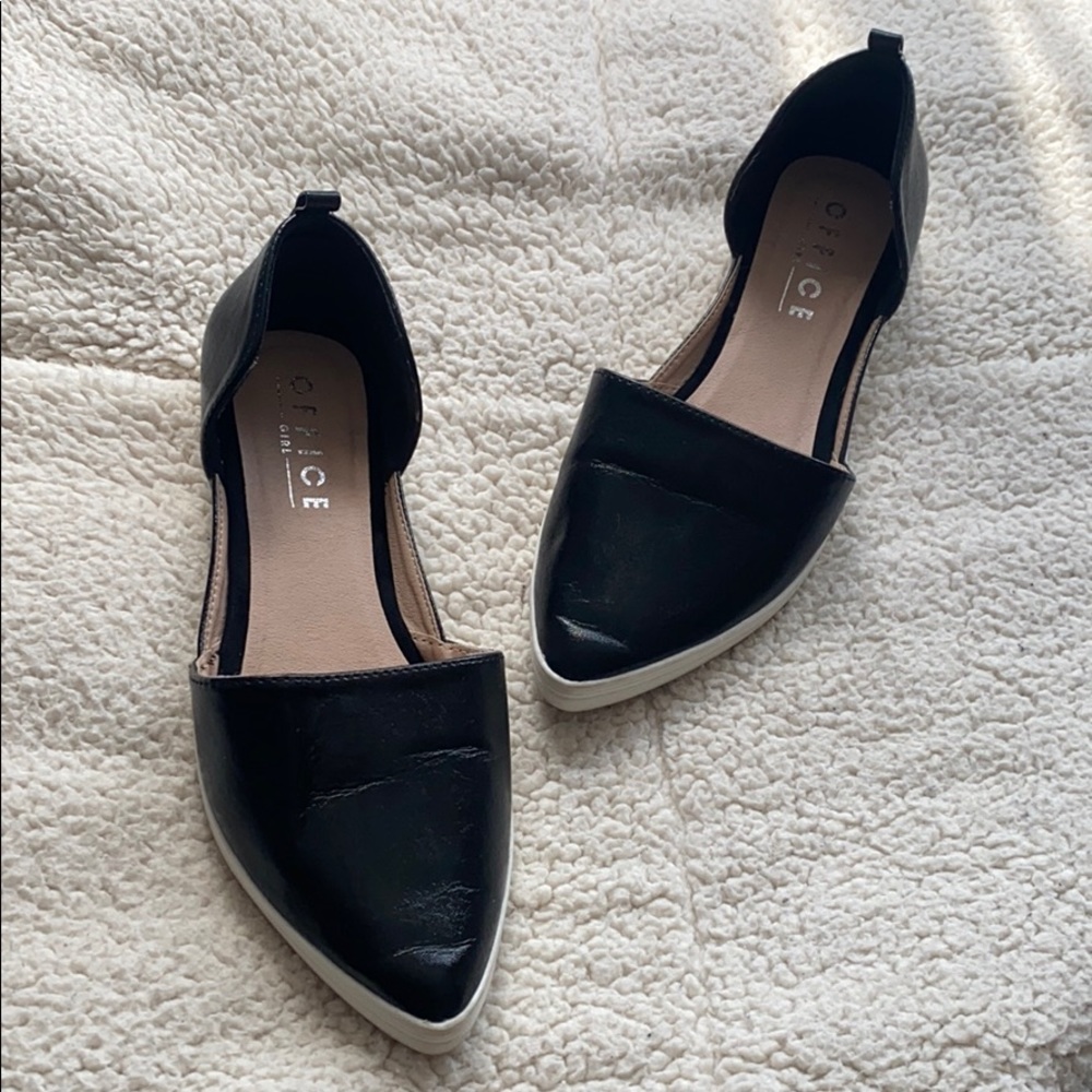 Black and White Top Shop Flats Skimmers Sz 38